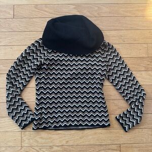 Vintage INC zigzag knit turtleneck sweater